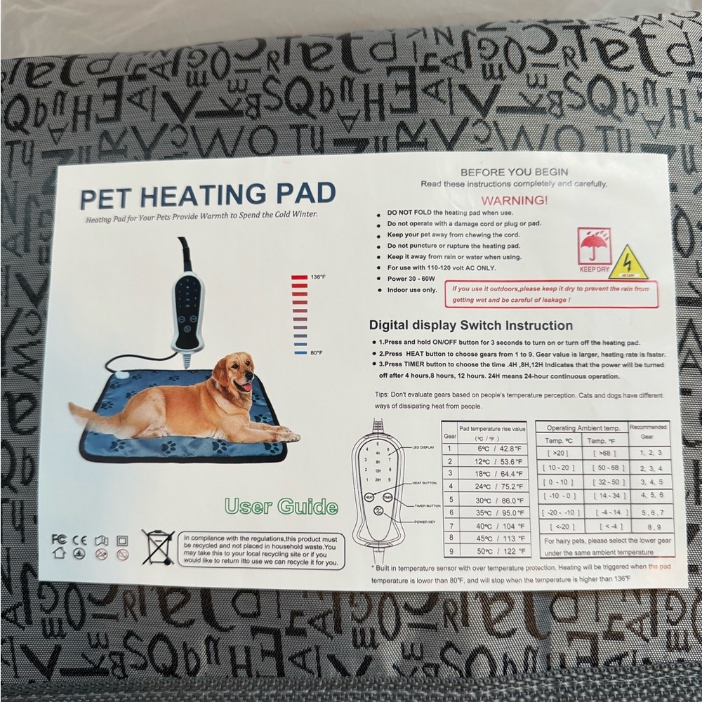 Bestio Pet Heating Pad 18x28